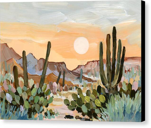 Glowing Desert Moon - Canvas Print