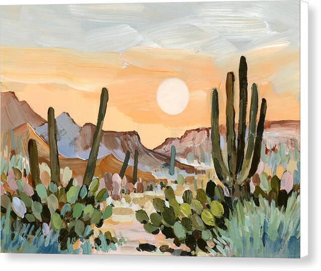 Glowing Desert Moon - Canvas Print
