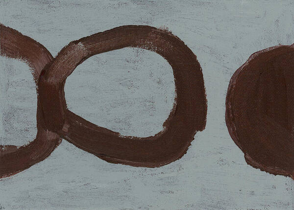 Gray and Burgundy - Art Print