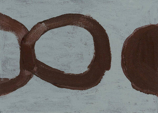 Gray and Burgundy - Art Print