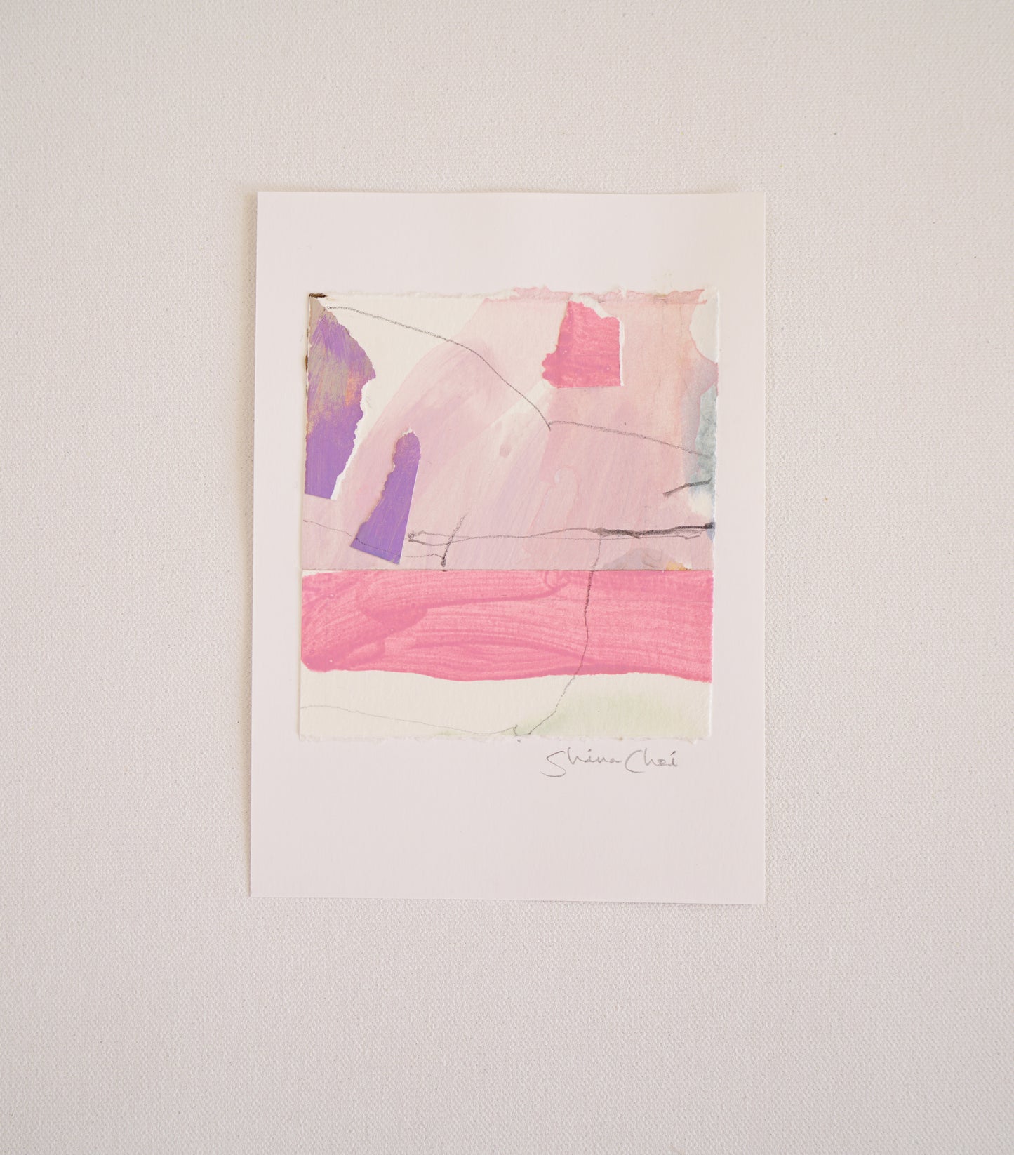 Lighthearted Pink Paper Collage