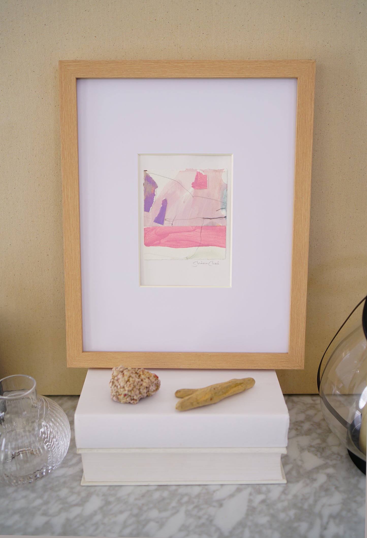 Lighthearted Pink Paper Collage