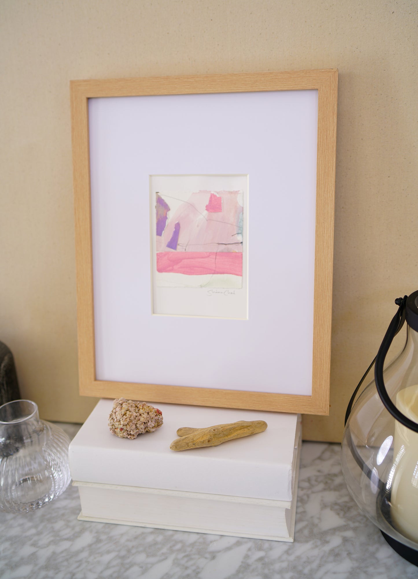 Lighthearted Pink Paper Collage