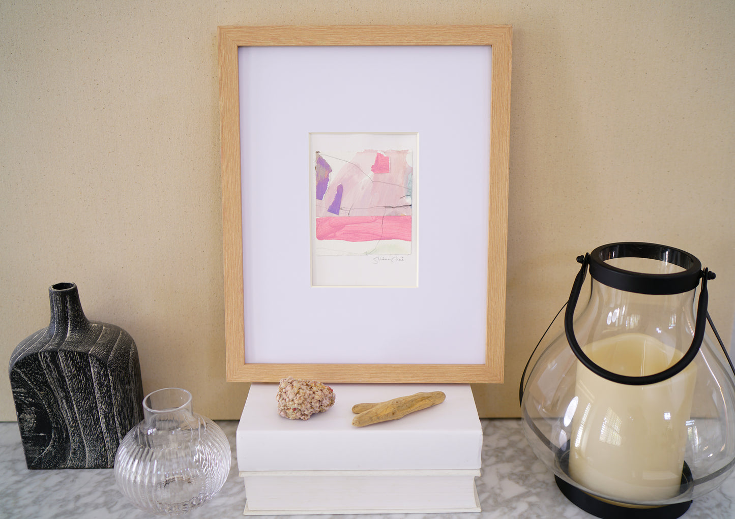Lighthearted Pink Paper Collage