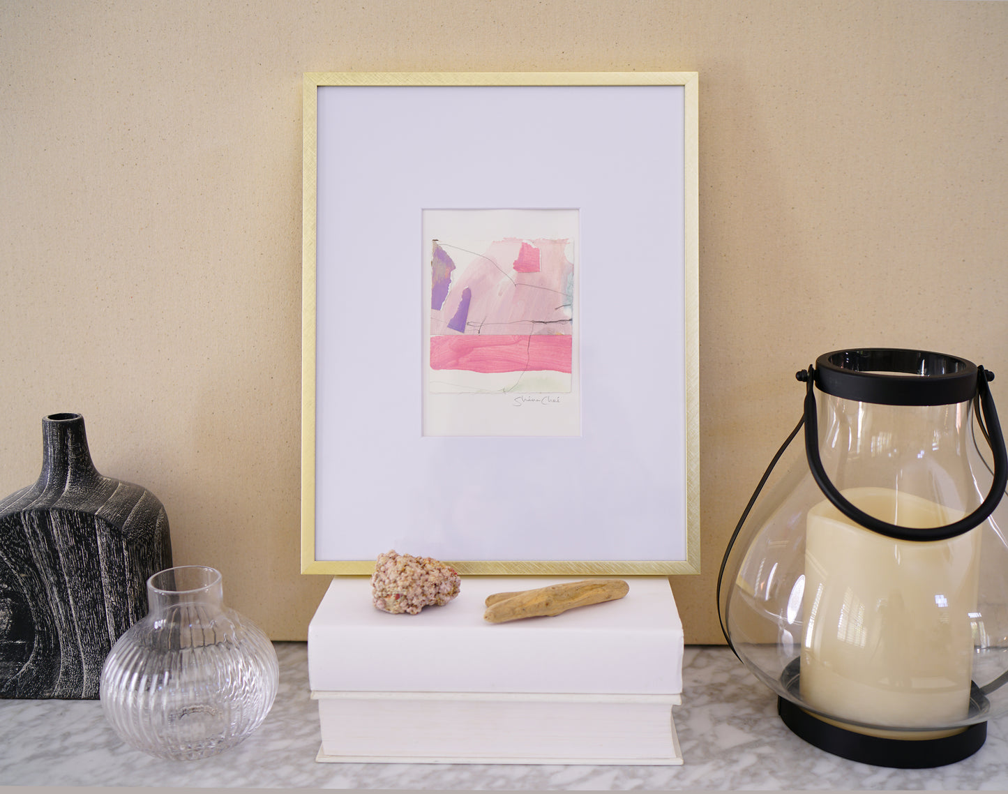 Lighthearted Pink Paper Collage