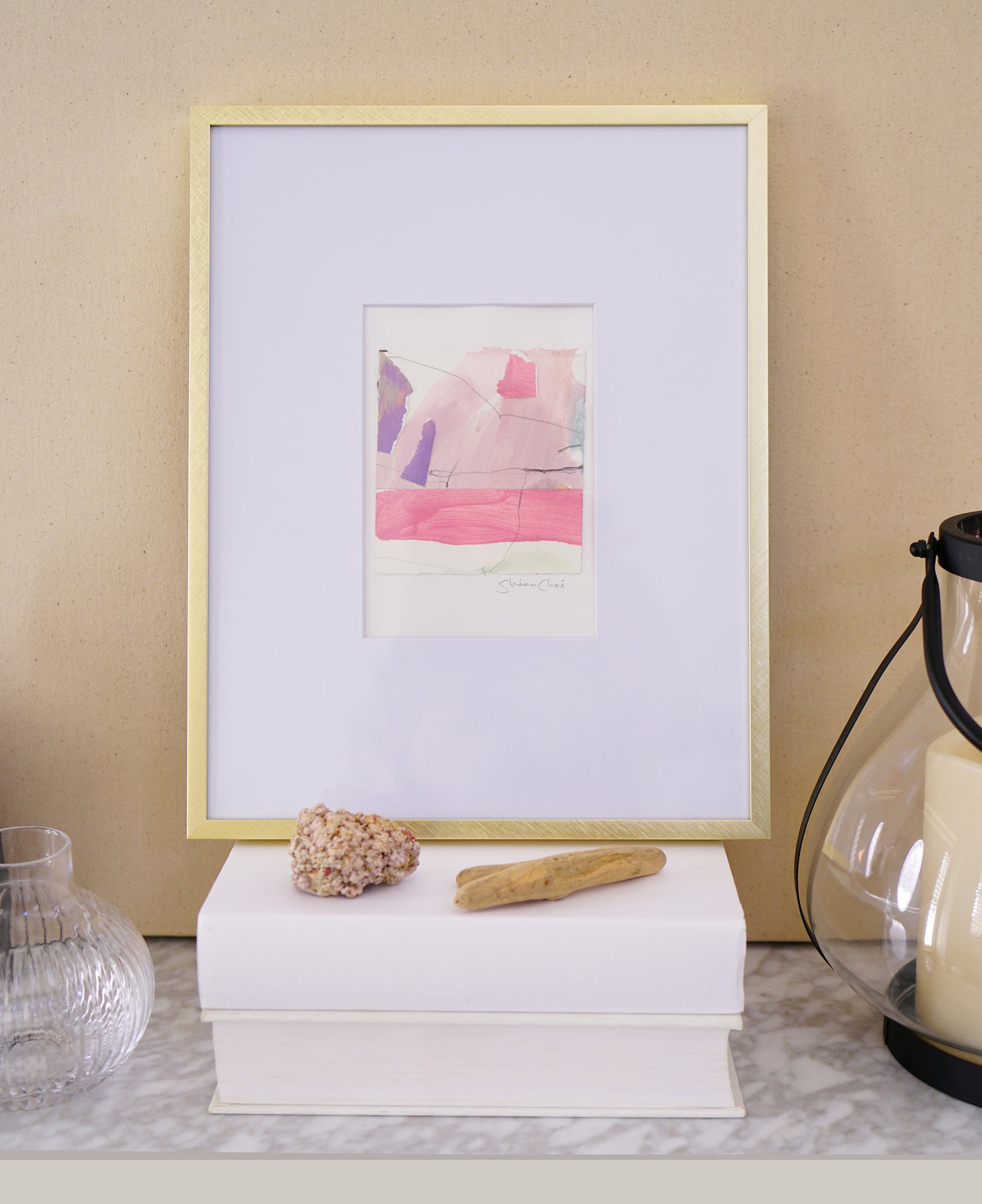 Lighthearted Pink Paper Collage