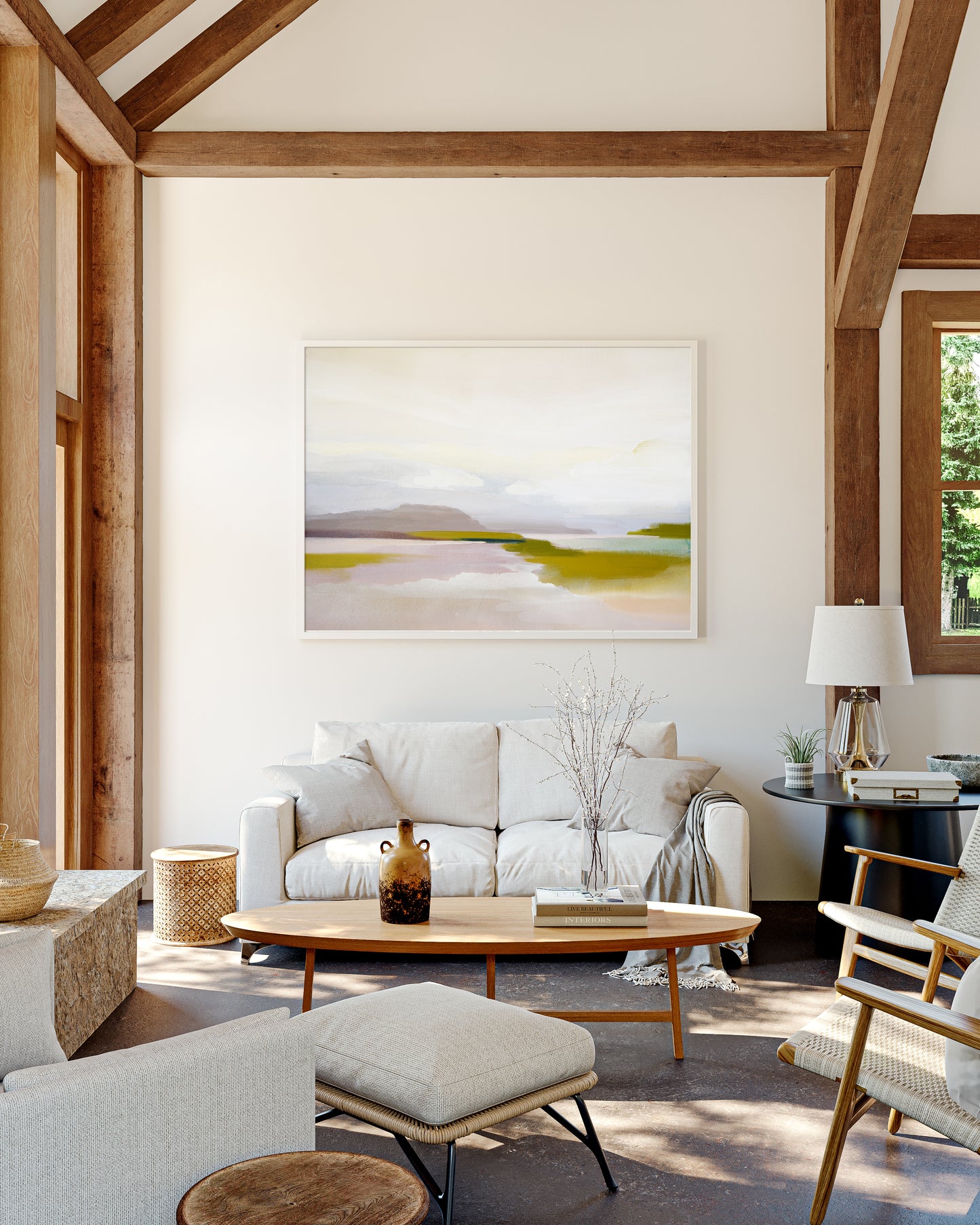 Viola Island Shore 44x33 inch *Featured in Saatchi Art LG TV Collection