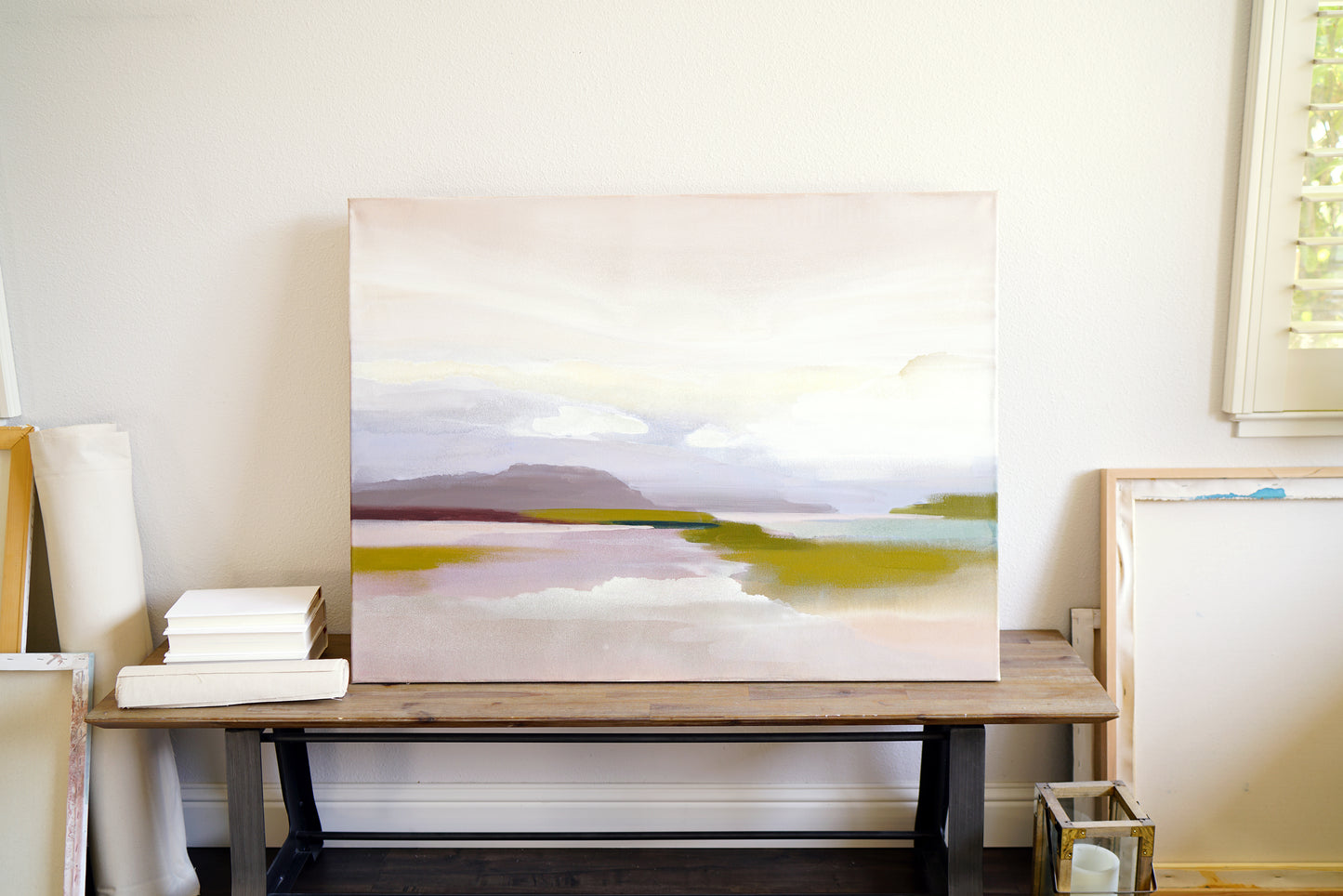 Viola Island Shore 44x33 inch *Featured in Saatchi Art LG TV Collection