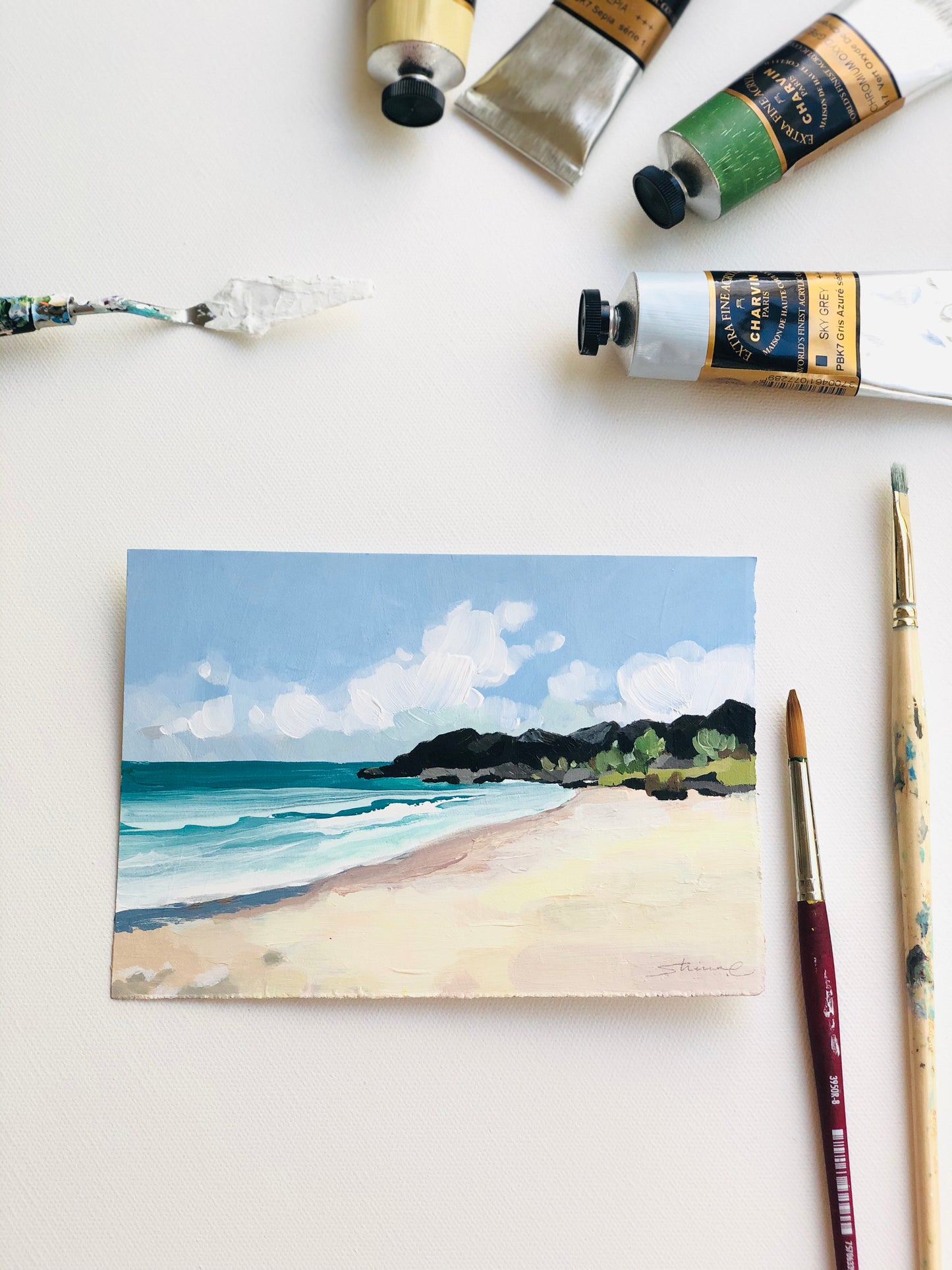 Seascape-One fine day at the beach