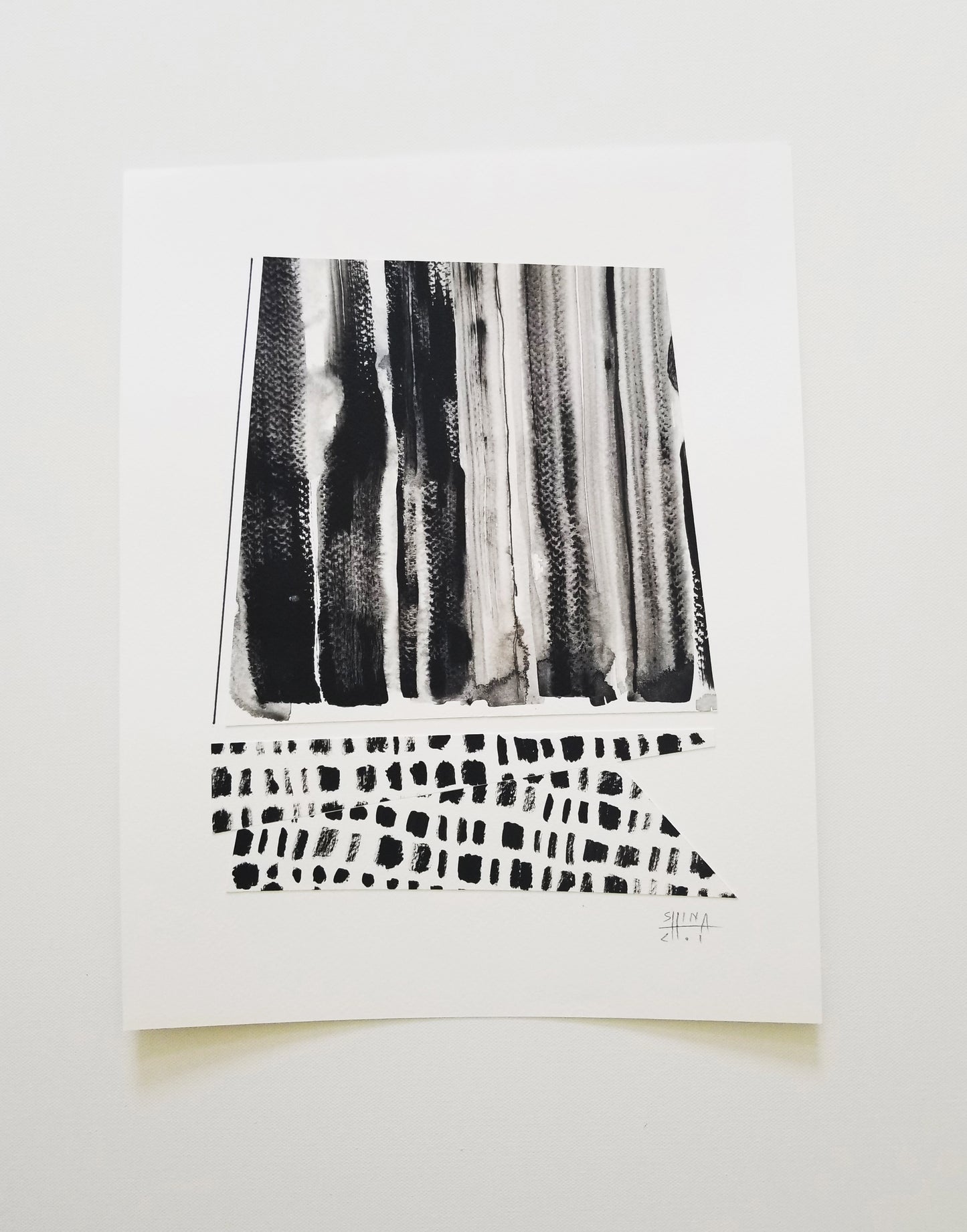 Collage 'Voyage No.10' Black