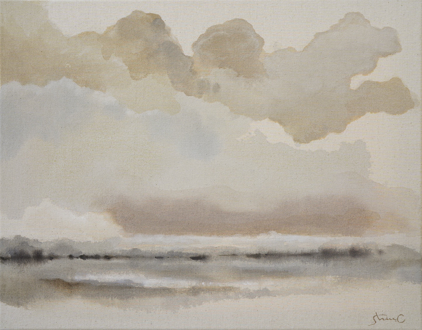 Distance Under Cloudy Sky *SOLD