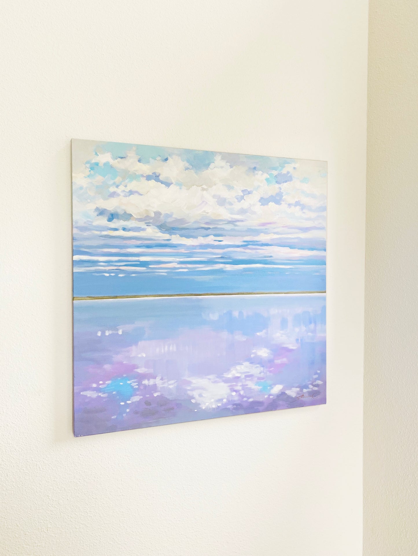 Purple Lake Tyrrell /Featured in Saatchi Art Collection *10% OFF at Checkout