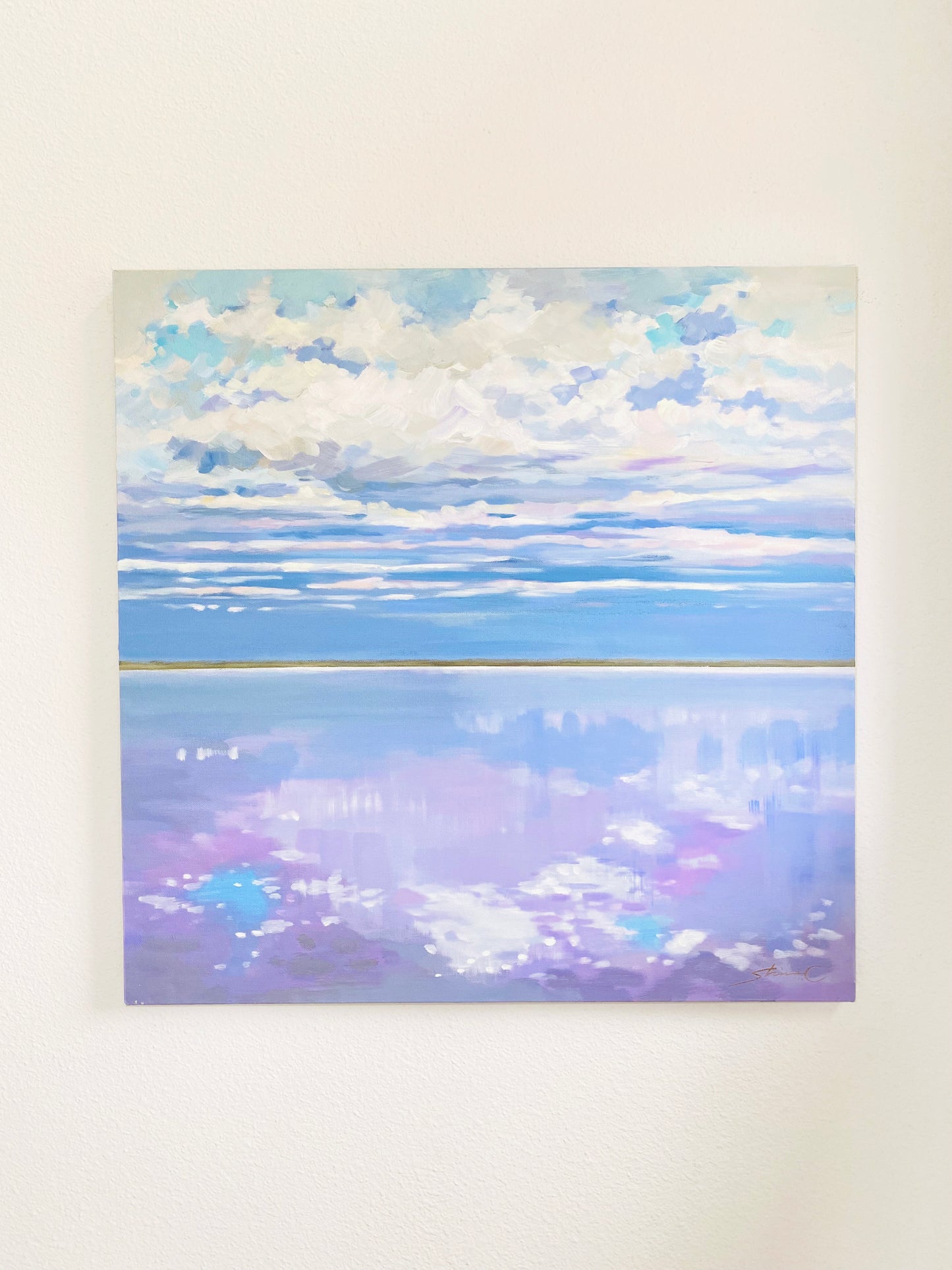 Purple Lake Tyrrell /Featured in Saatchi Art Collection *10% OFF at Checkout