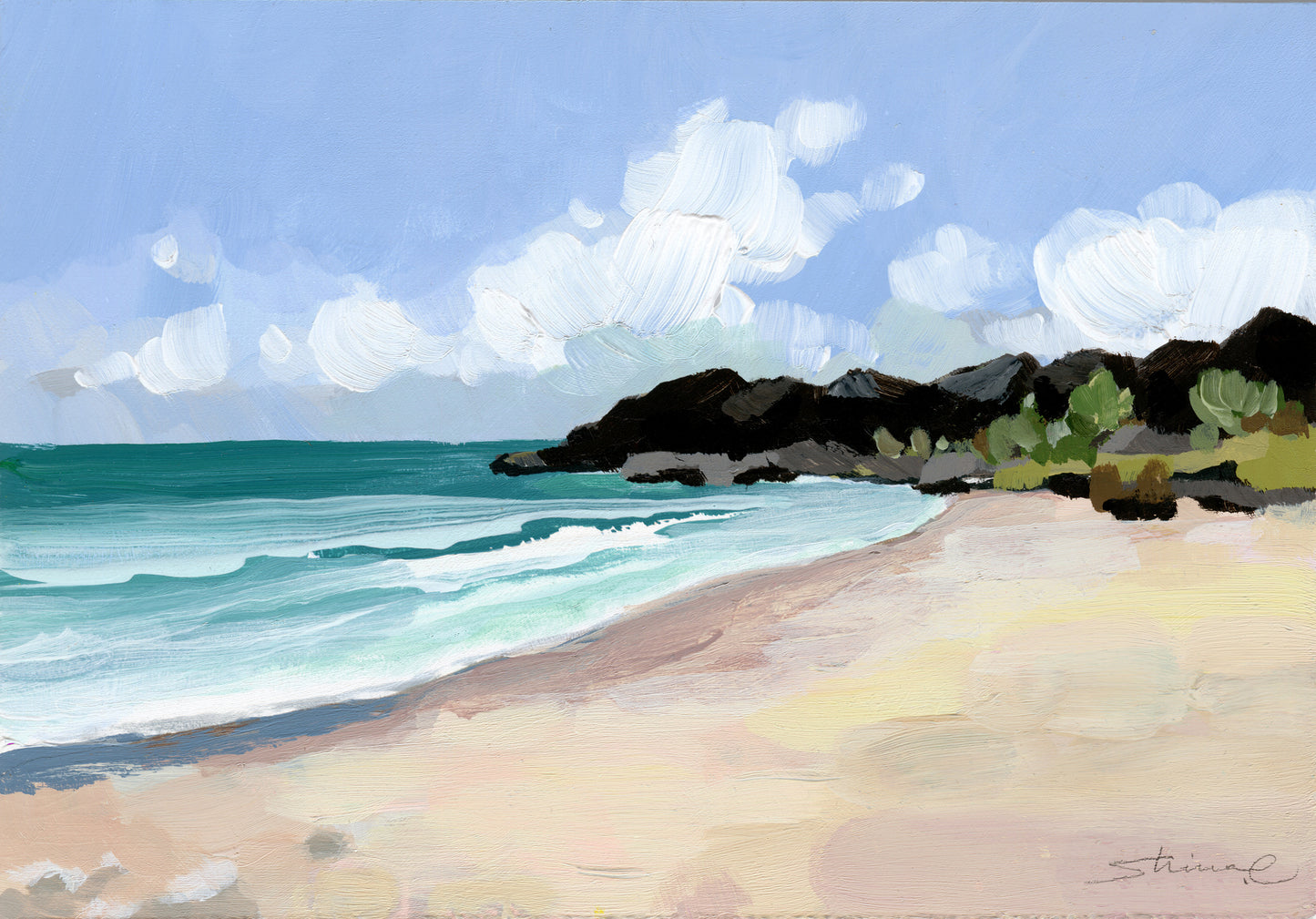 Seascape-One fine day at the beach