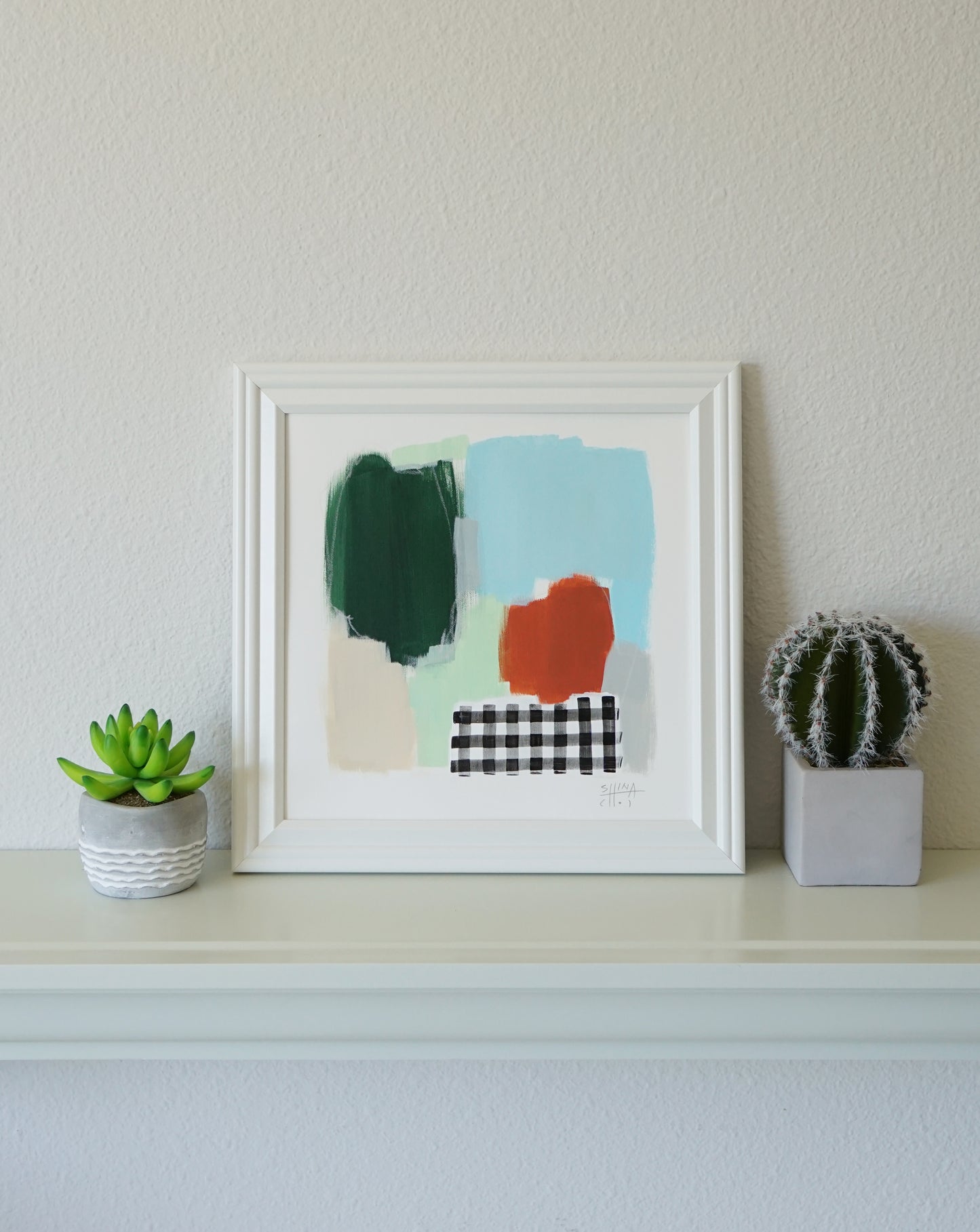 Black Plaid- Green Meadows no.1