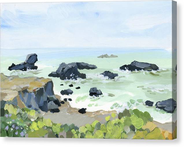 Misty Shell Beach - Canvas Print