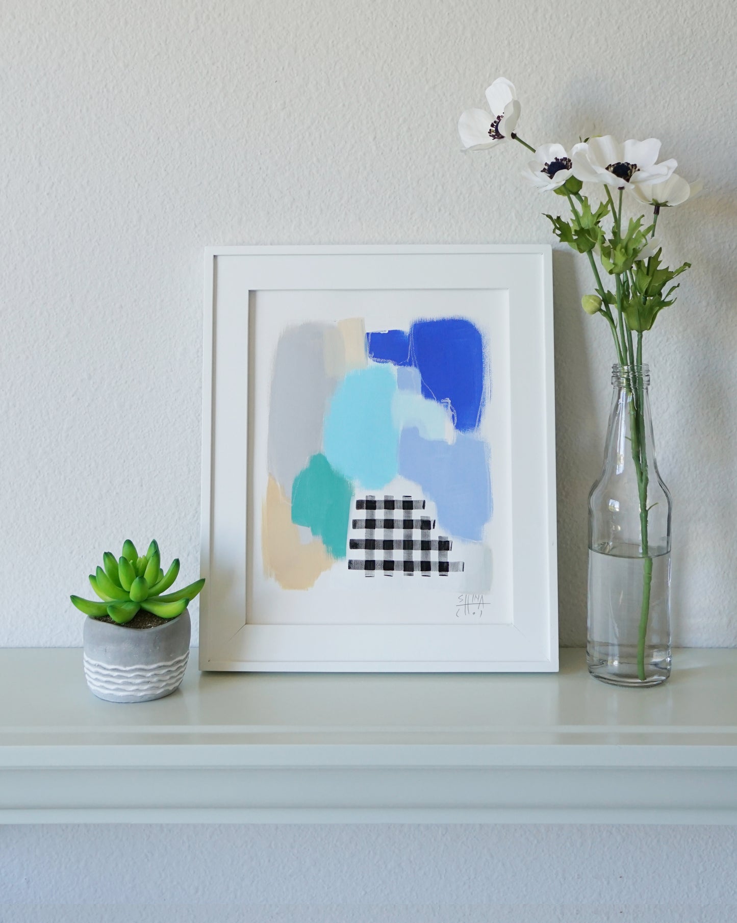 Black Plaid-Beach Blue no.2