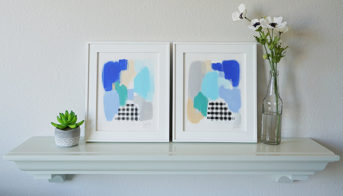 Black Plaid-Beach Blue no.2