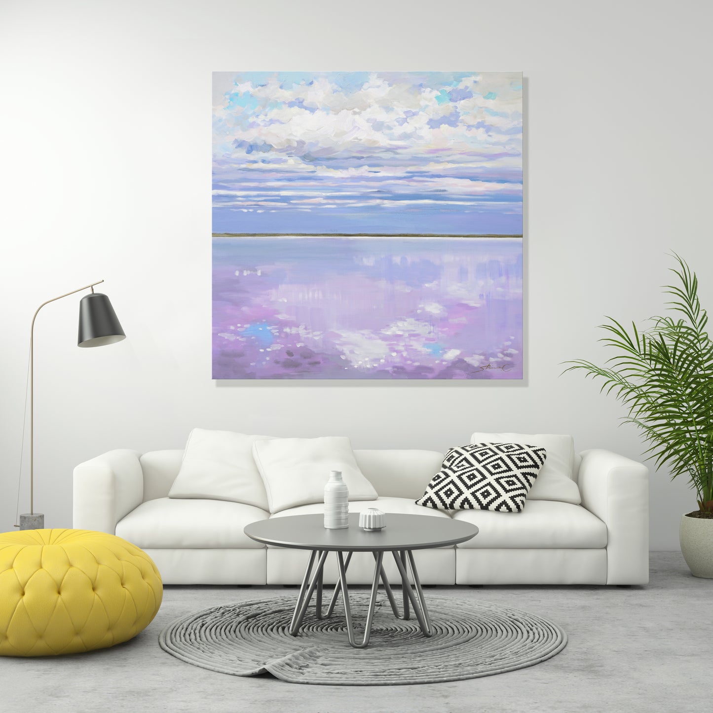 Purple Lake Tyrrell /Featured in Saatchi Art Collection *10% OFF at Checkout