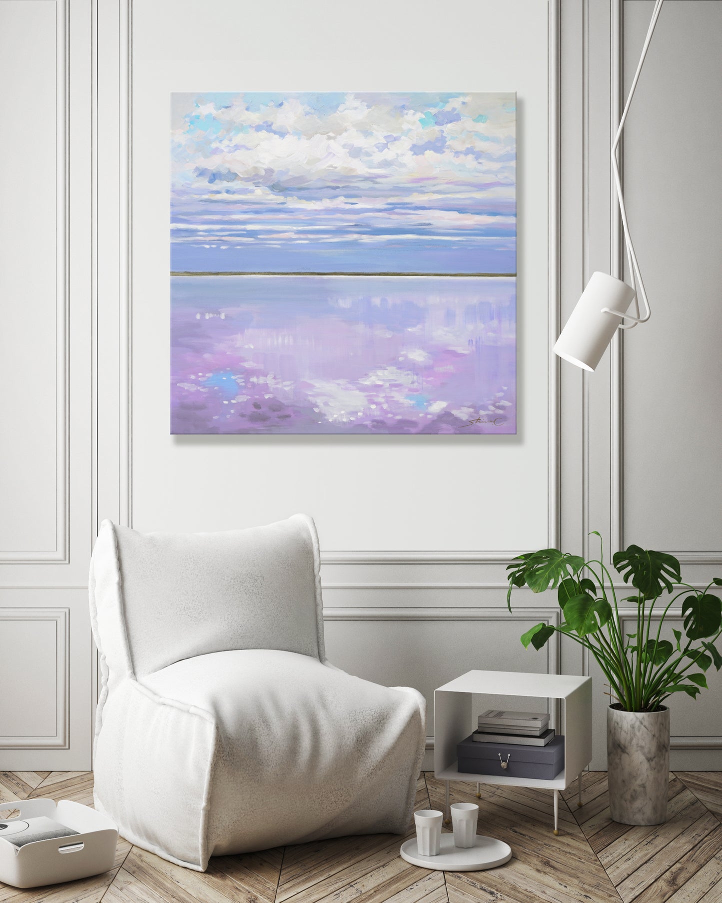 Purple Lake Tyrrell /Featured in Saatchi Art Collection *10% OFF at Checkout