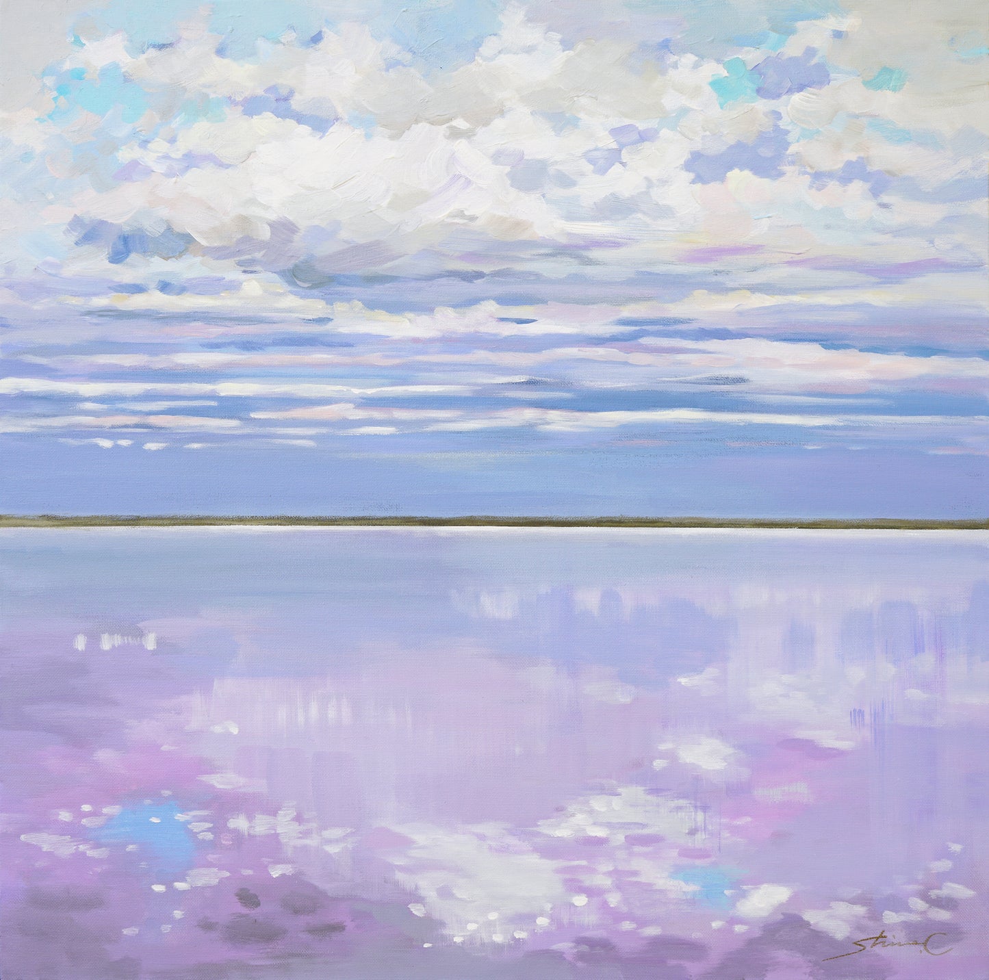 Purple Lake Tyrrell /Featured in Saatchi Art Collection *10% OFF at Checkout