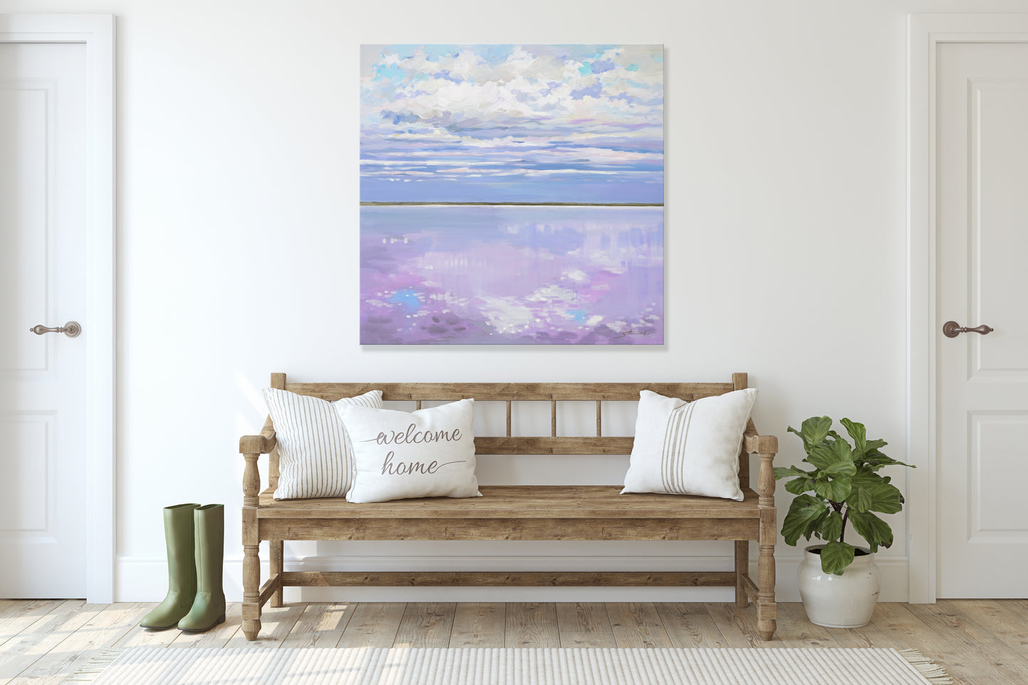 Purple Lake Tyrrell /Featured in Saatchi Art Collection *10% OFF at Checkout