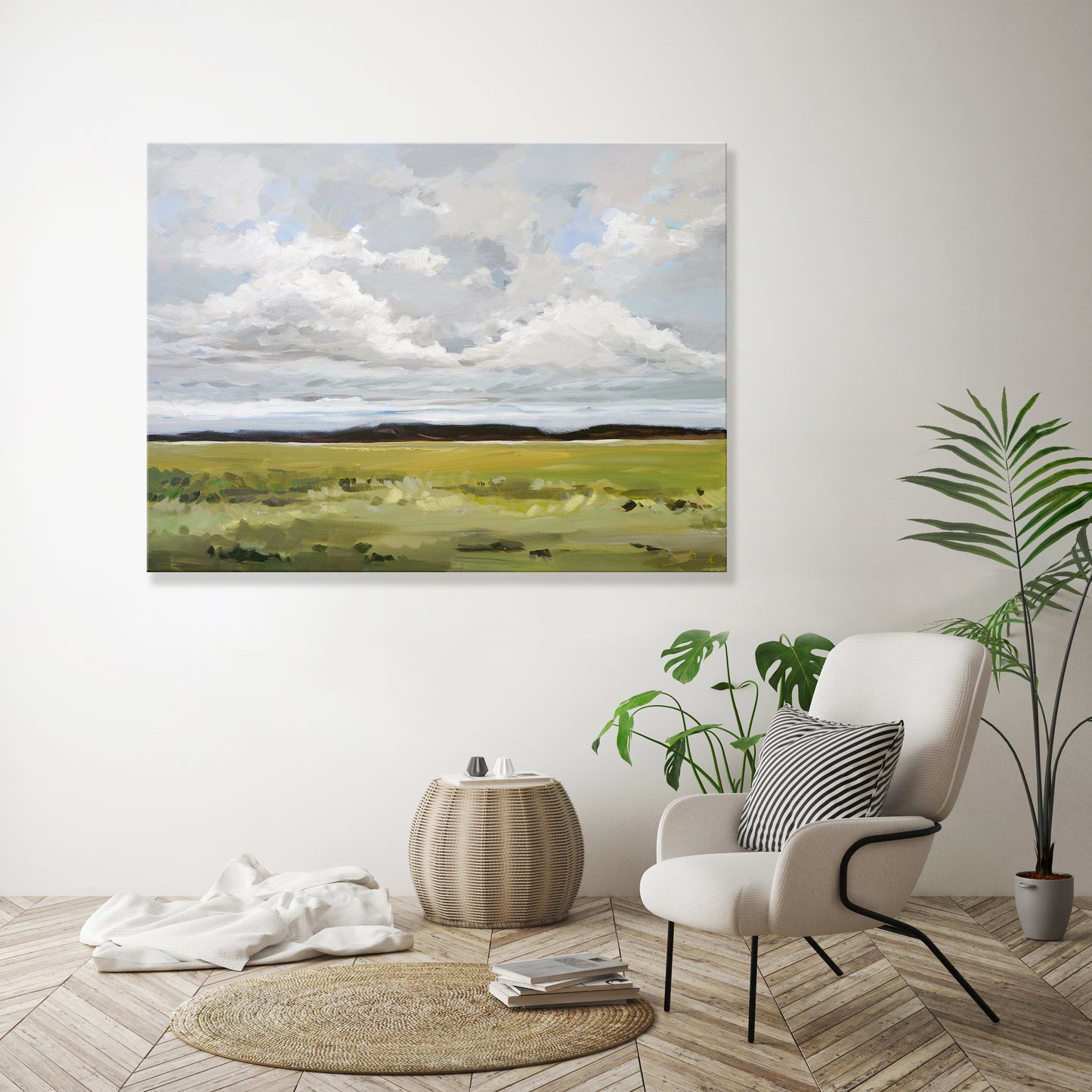 Cloudy Land- Art Print