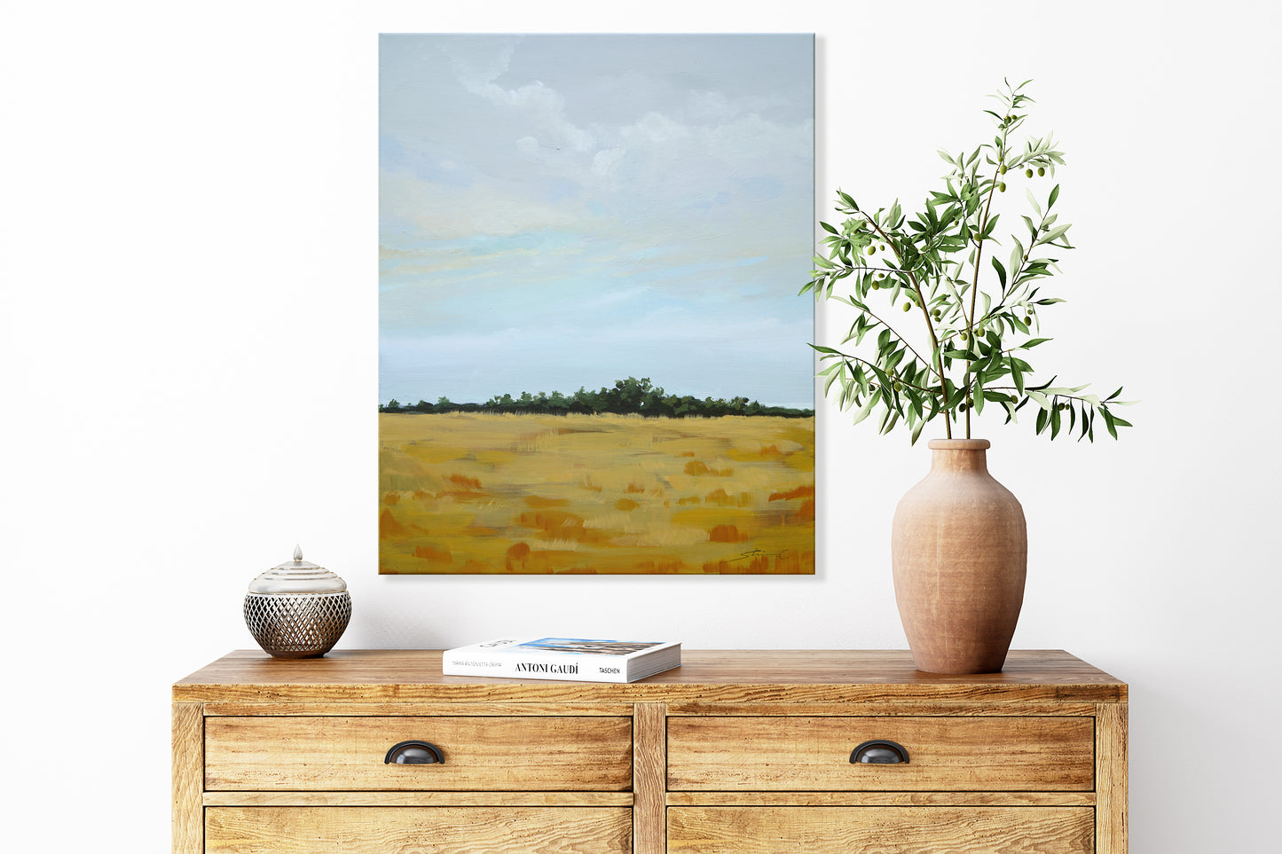 Yellow Field of a Cloudy Day *20% OFF at checkout