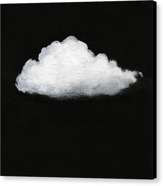 White Cloud on Black Sky - Canvas Print