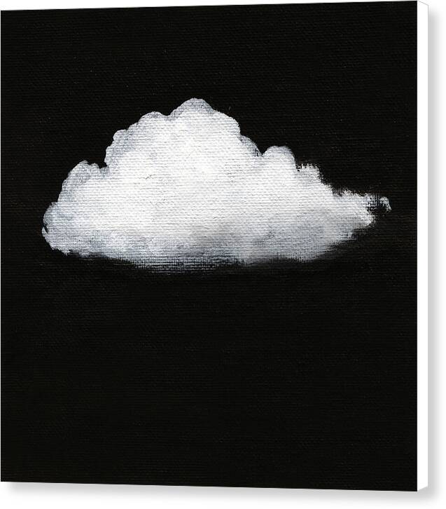 White Cloud on Black Sky - Canvas Print