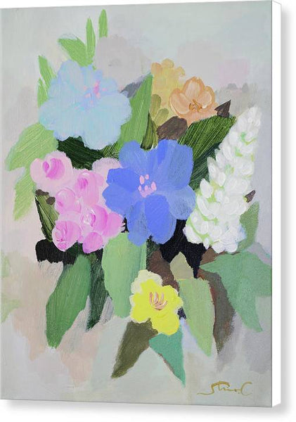 Blue Flowers - Canvas Print