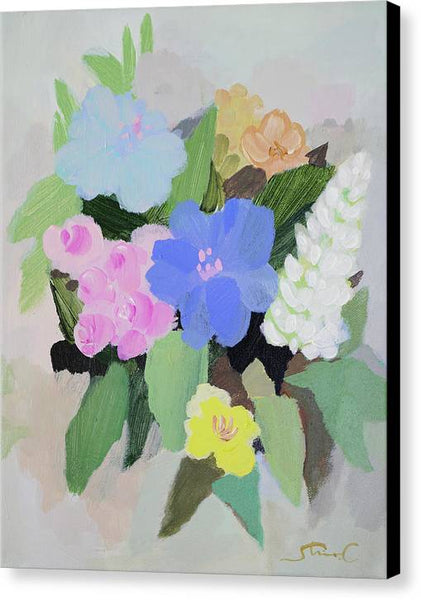 Blue Flowers - Canvas Print