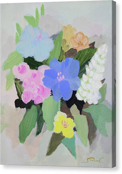 Blue Flowers - Canvas Print