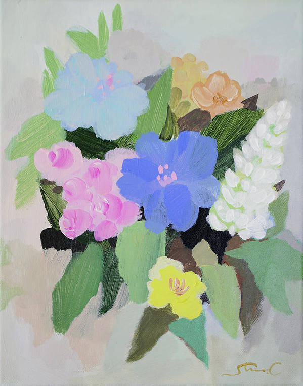 Blue Flowers - Art Print