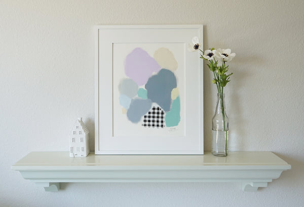 Black Plaid- Gray & Lilac no.2