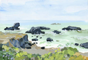 Misty Shell Beach - Art Print