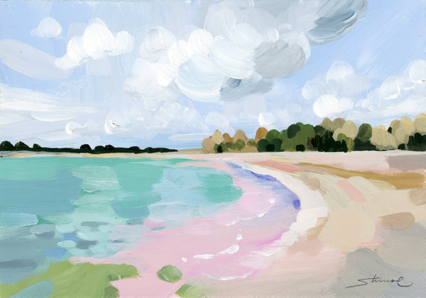 Seascape-Dreamy Pink beach *SOLD