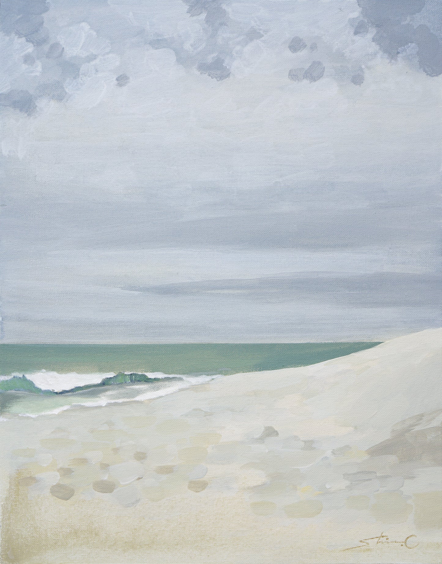 Alone With the Beach /*Featured in Saatchi Art Collection *SOLD