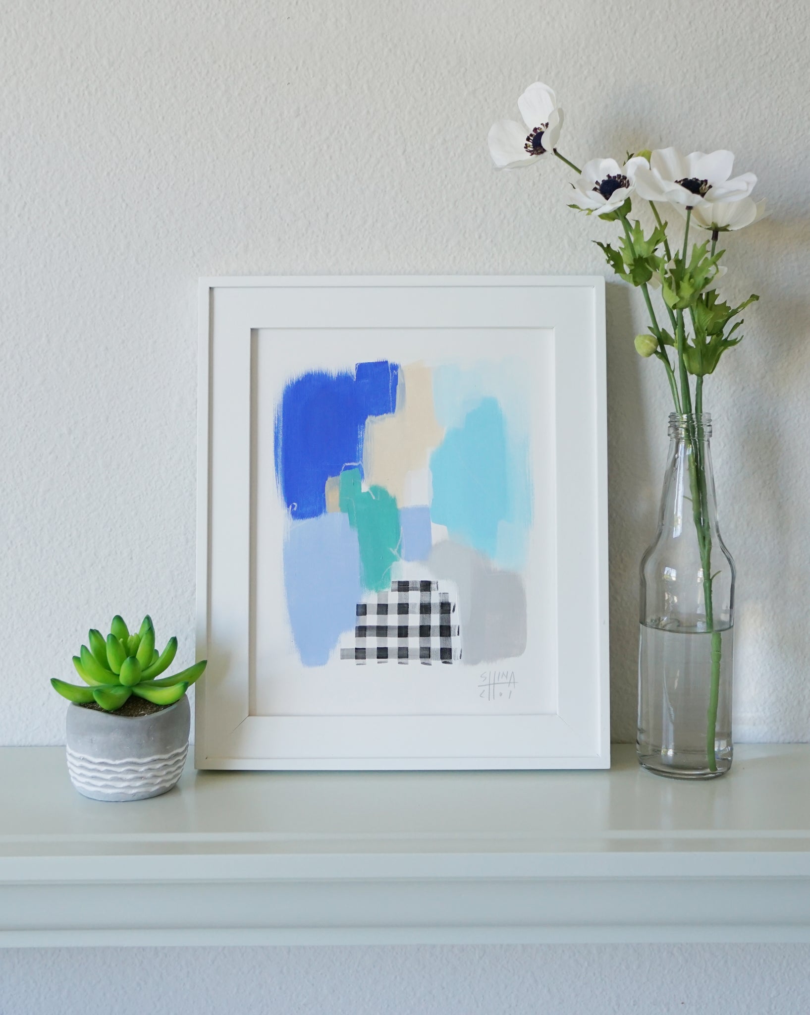 Black Plaid-Beach Blue no.1
