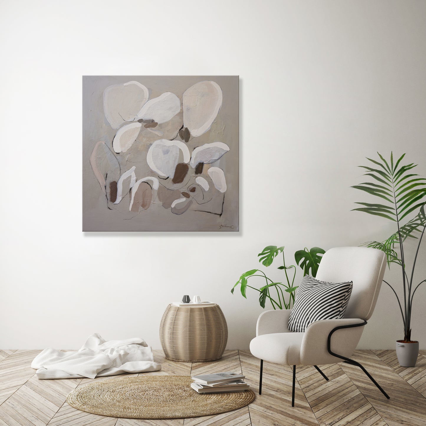 Winter Magnolias 24x24/Featured in Saatchi Art Collection *SOLD