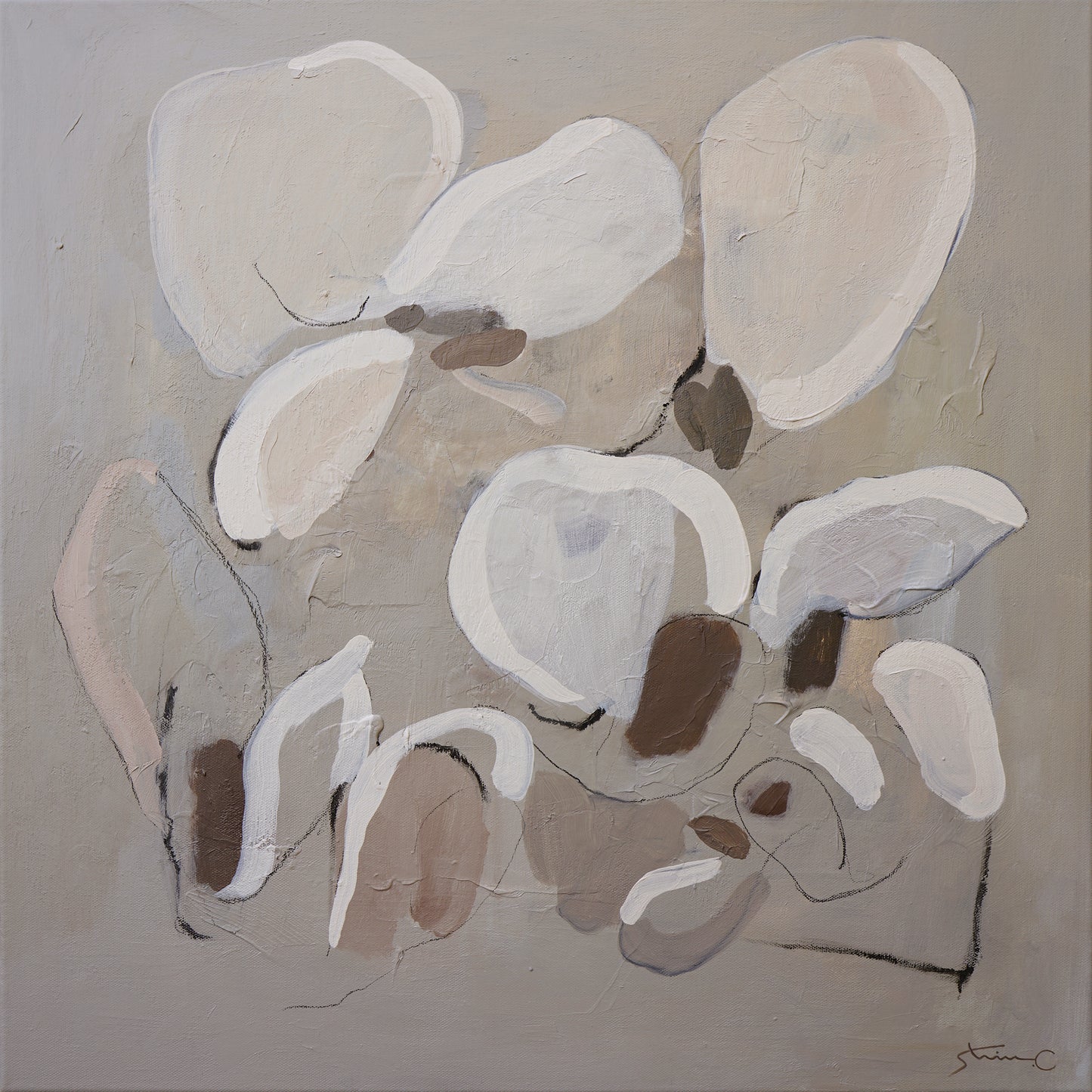 Winter Magnolias 24x24/Featured in Saatchi Art Collection *SOLD